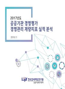 2017년도 공공기관 경영평가 경영관리 계량지표 실적 분석 cover image